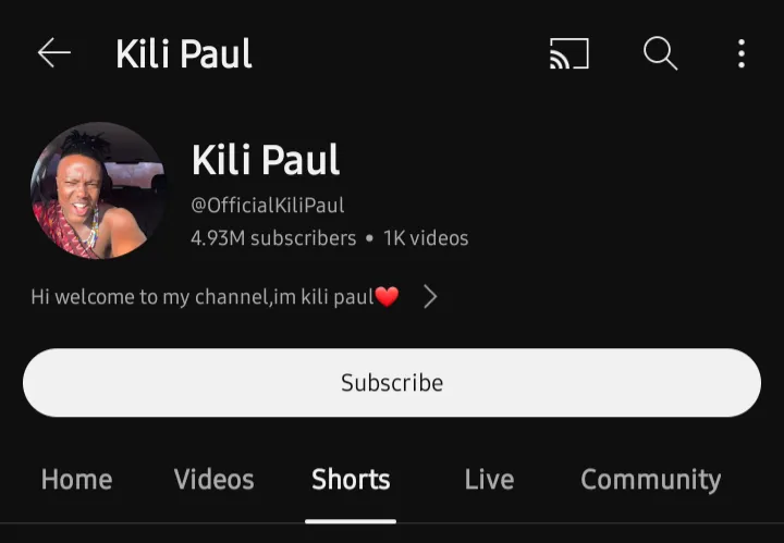 Kili Paul YouTube
